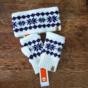 Timberland Fleece Lined Headband and Fingerless Gloves